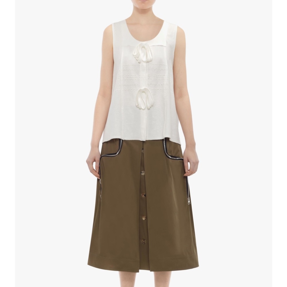 JW ANDERSON BRODERIE ANGLAISE OVERSIZED TANK TOP